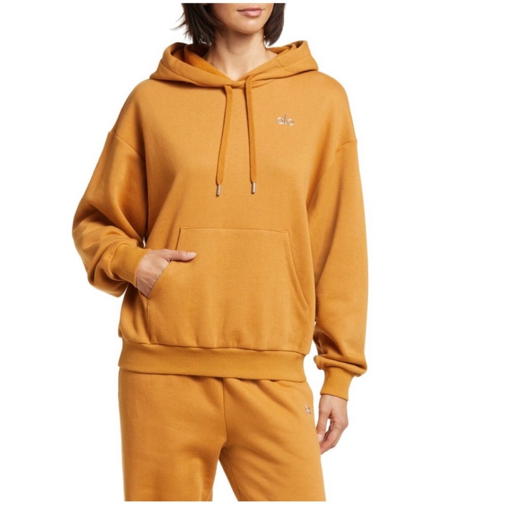 Alo Yoga Accolade Hoodie Sweatshirt NWT Women's Medium Toffee